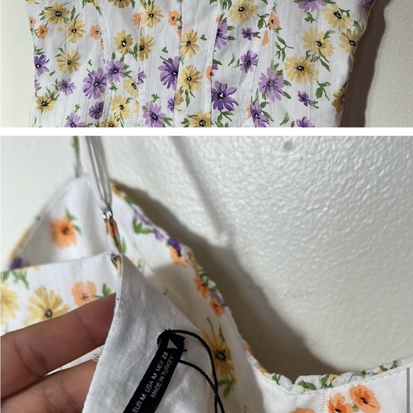 Like new, Zara floral spaghetti strap dress . - Picture 9 of 9